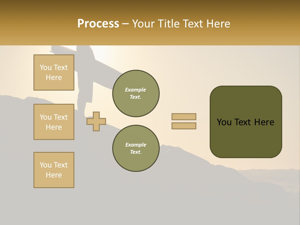 Surfing, Man With Board PowerPoint Template