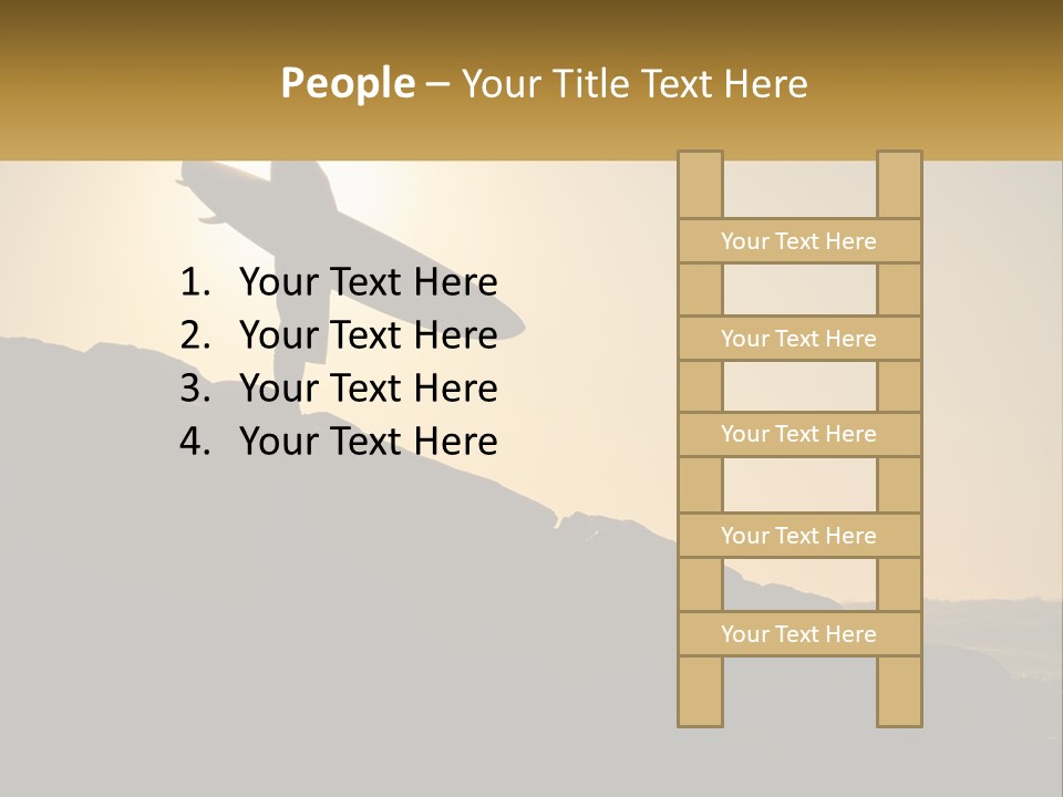 Surfing, Man With Board PowerPoint Template