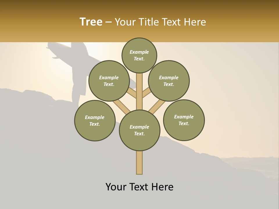 Surfing, Man With Board PowerPoint Template