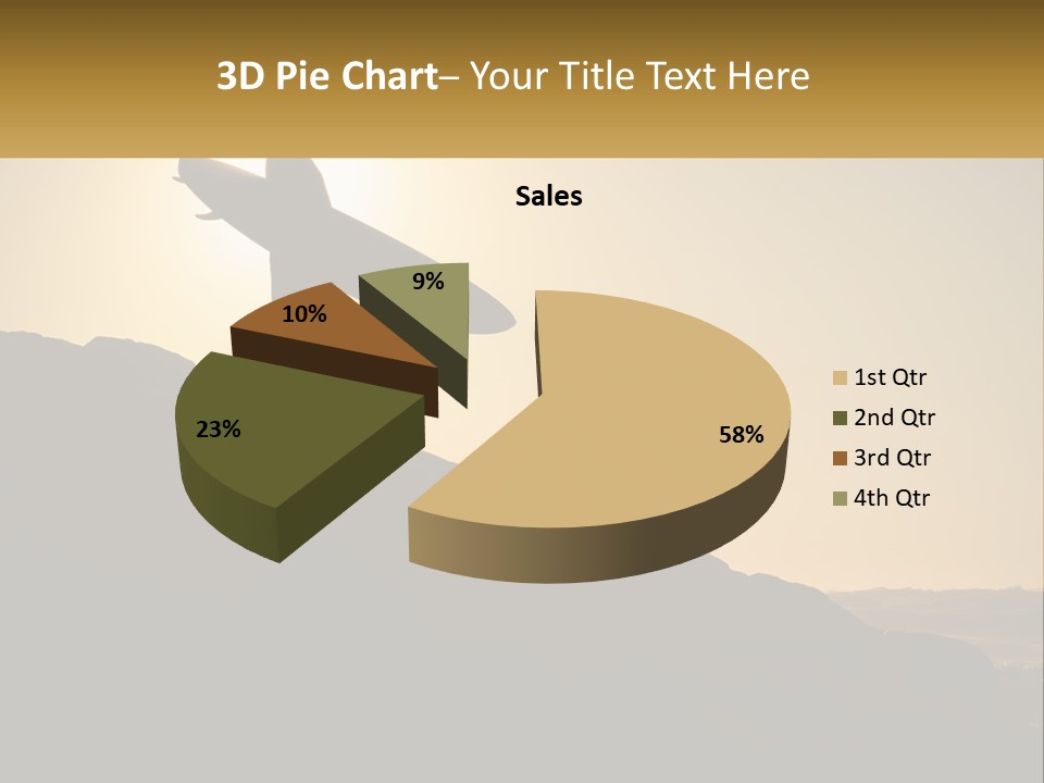 Surfing, Man With Board PowerPoint Template