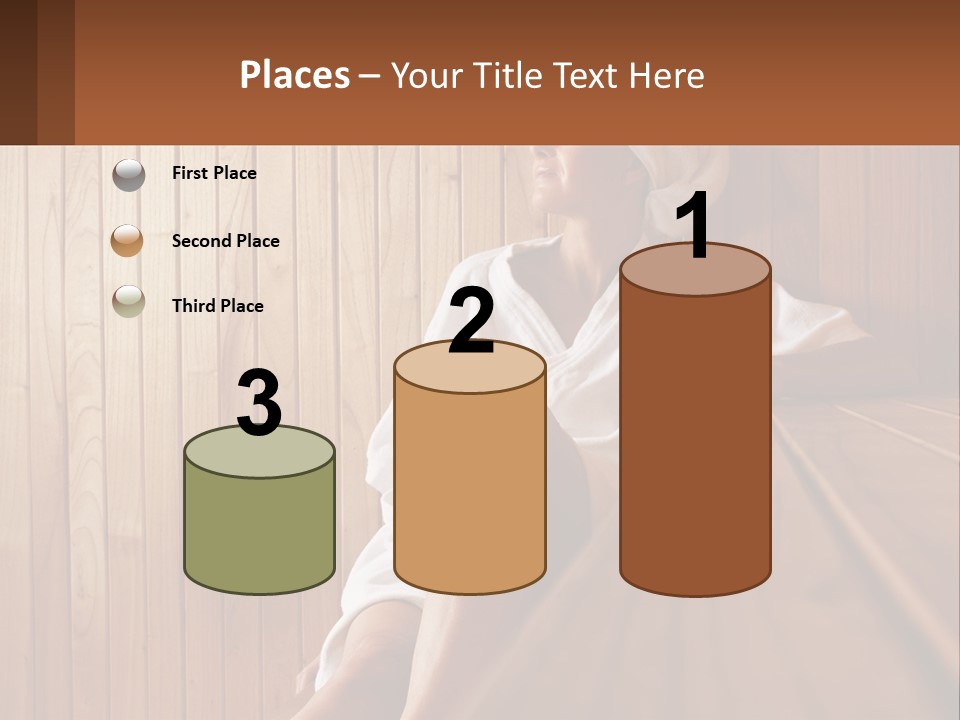 Woman In Sauna PowerPoint Template