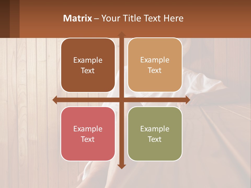 Woman In Sauna PowerPoint Template