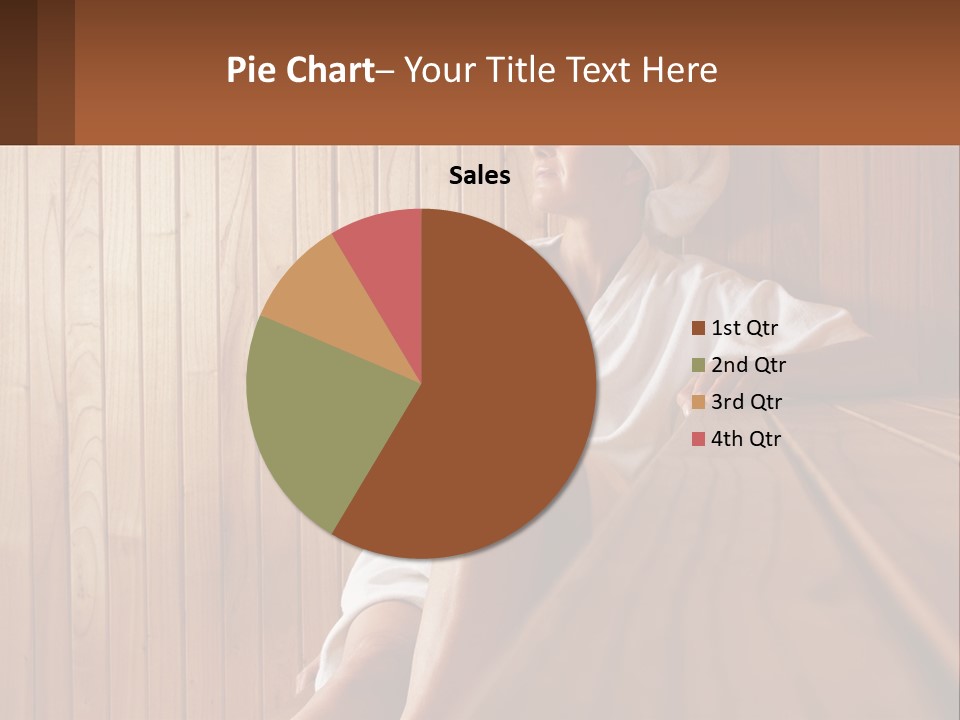 Woman In Sauna PowerPoint Template