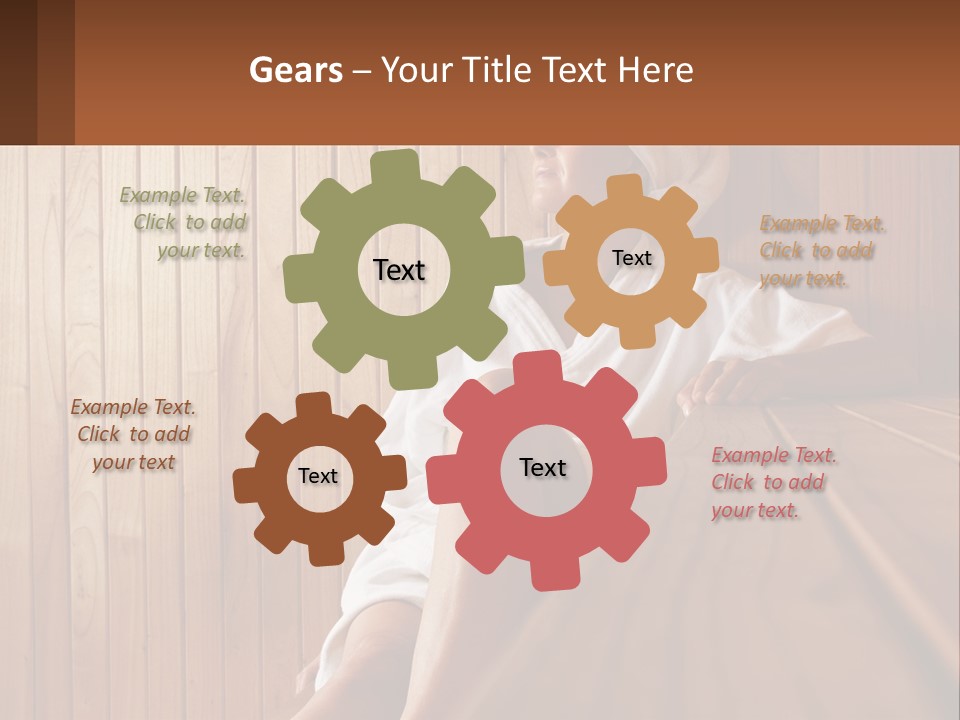 Woman In Sauna PowerPoint Template