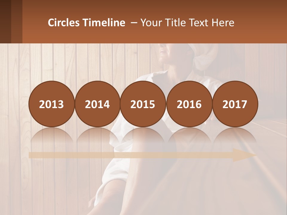 Woman In Sauna PowerPoint Template