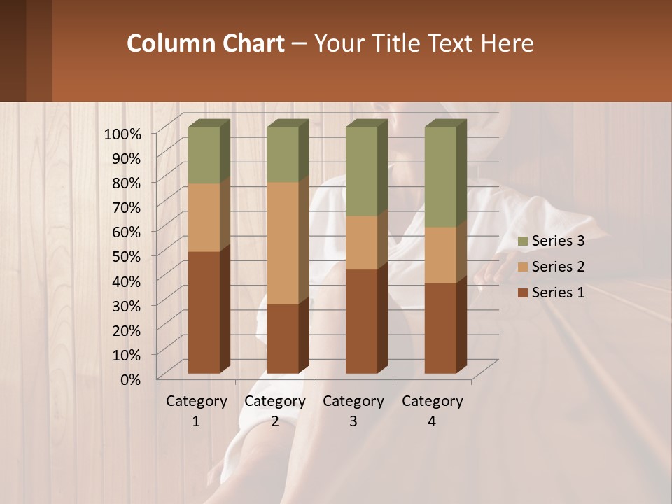 Woman In Sauna PowerPoint Template