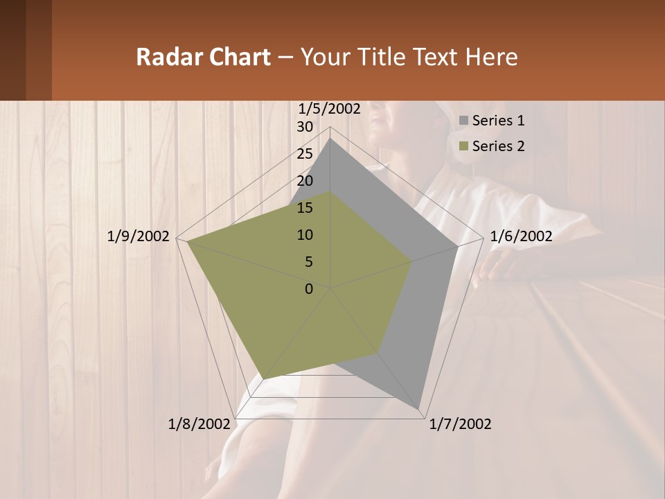 Woman In Sauna PowerPoint Template