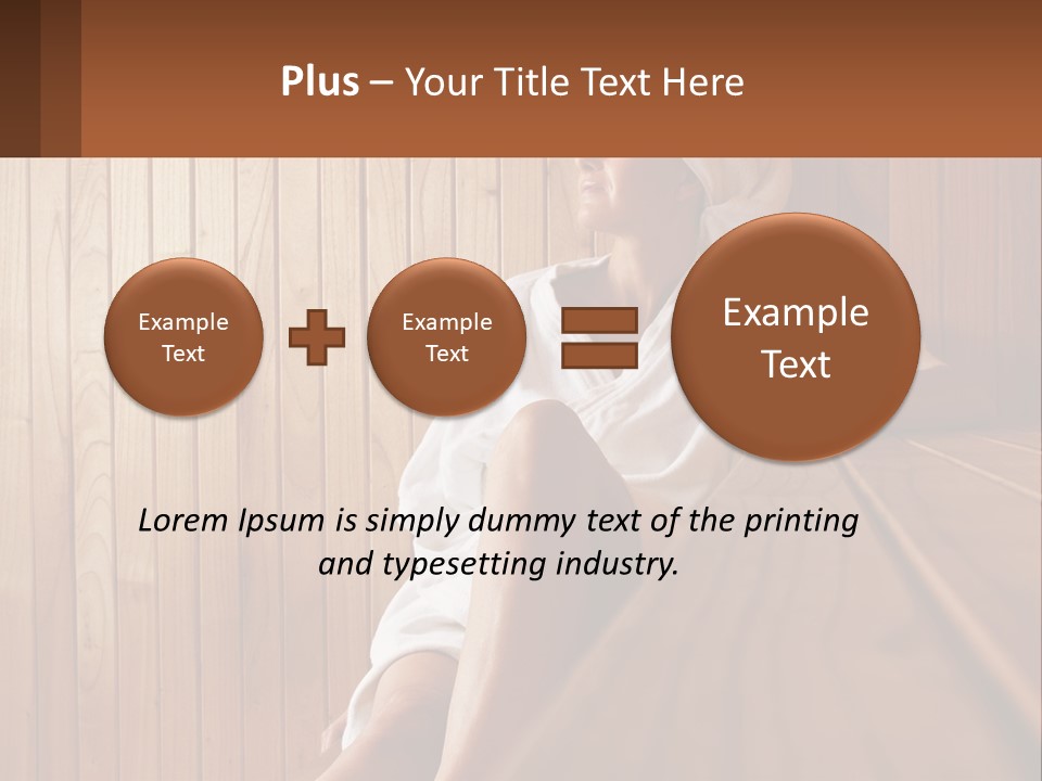 Woman In Sauna PowerPoint Template
