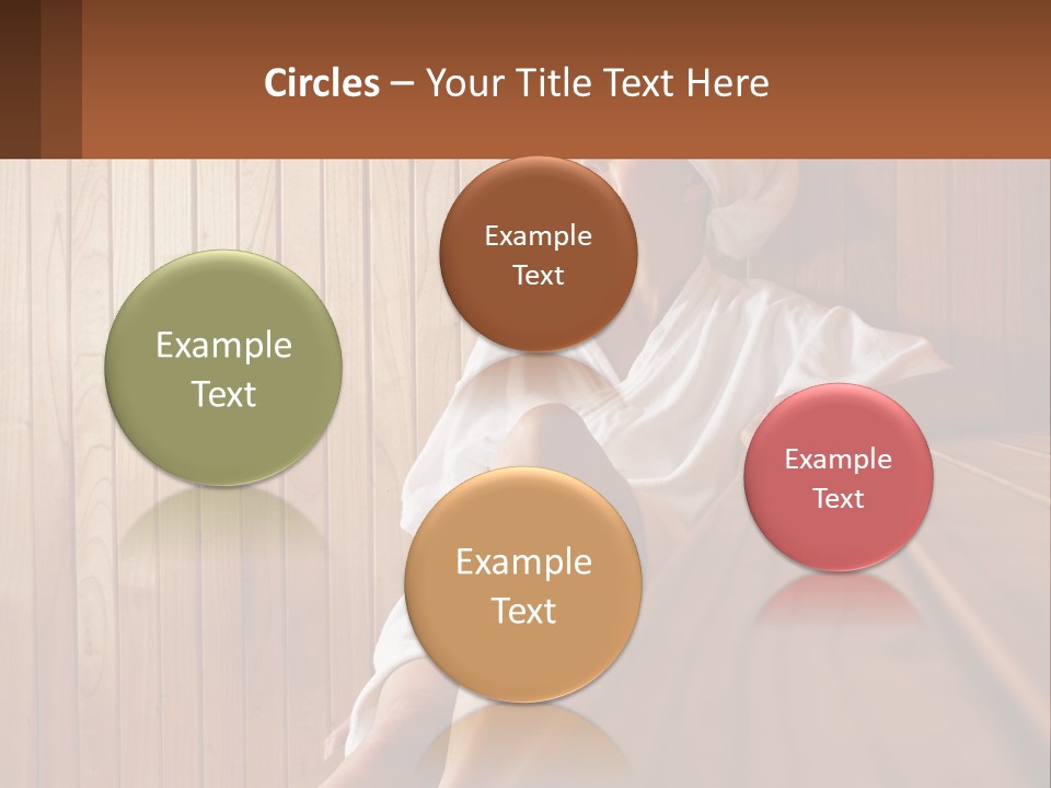 Woman In Sauna PowerPoint Template