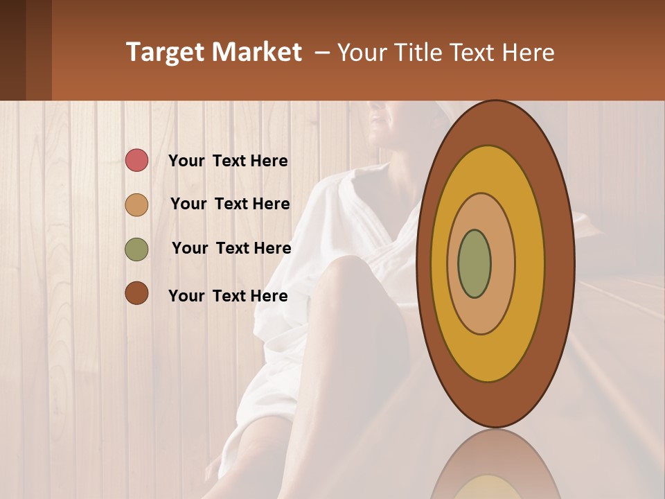 Woman In Sauna PowerPoint Template