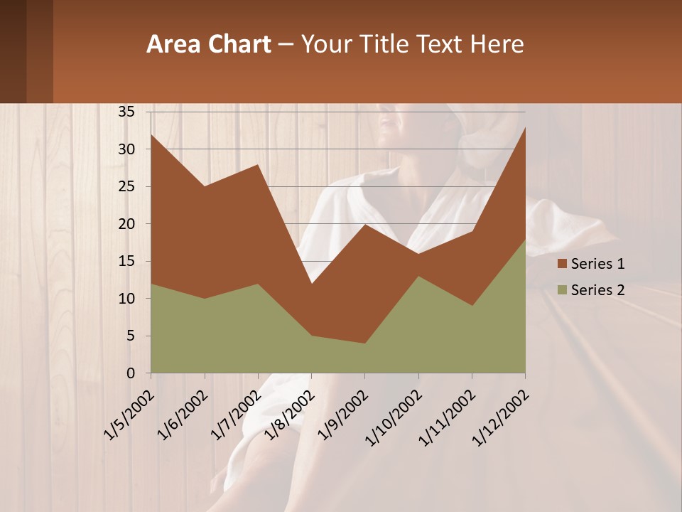 Woman In Sauna PowerPoint Template