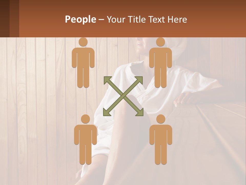 Woman In Sauna PowerPoint Template