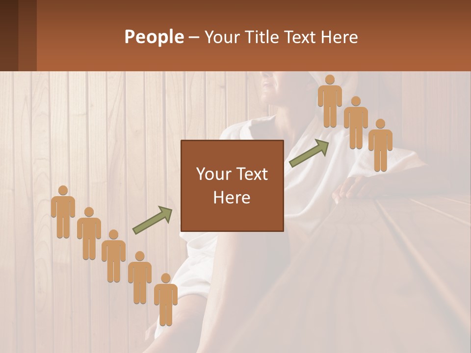 Woman In Sauna PowerPoint Template
