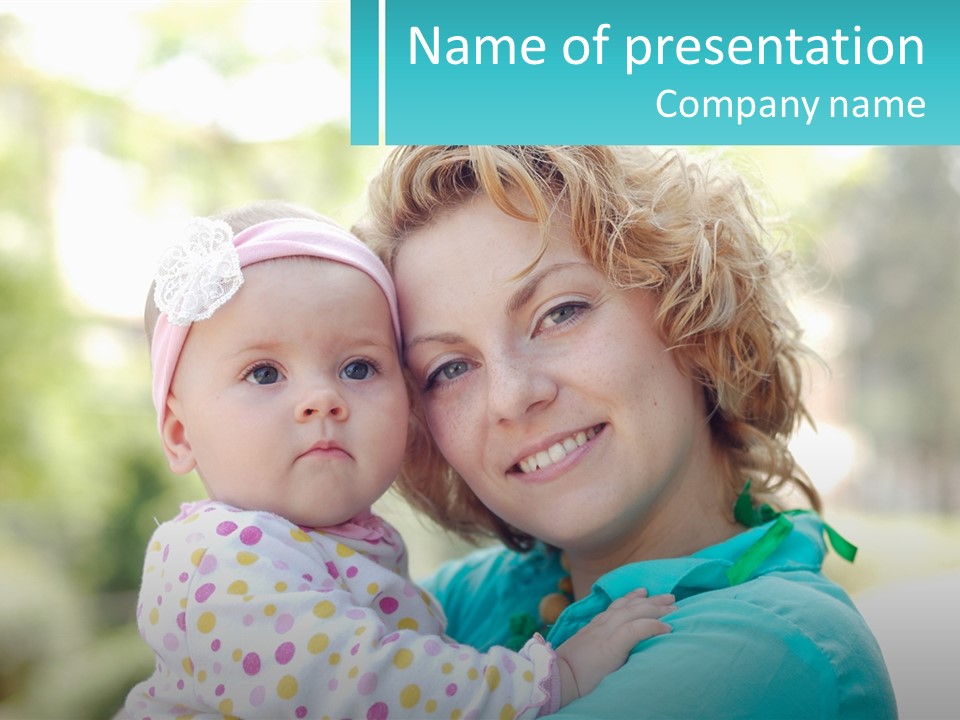 Woman With Child PowerPoint Template