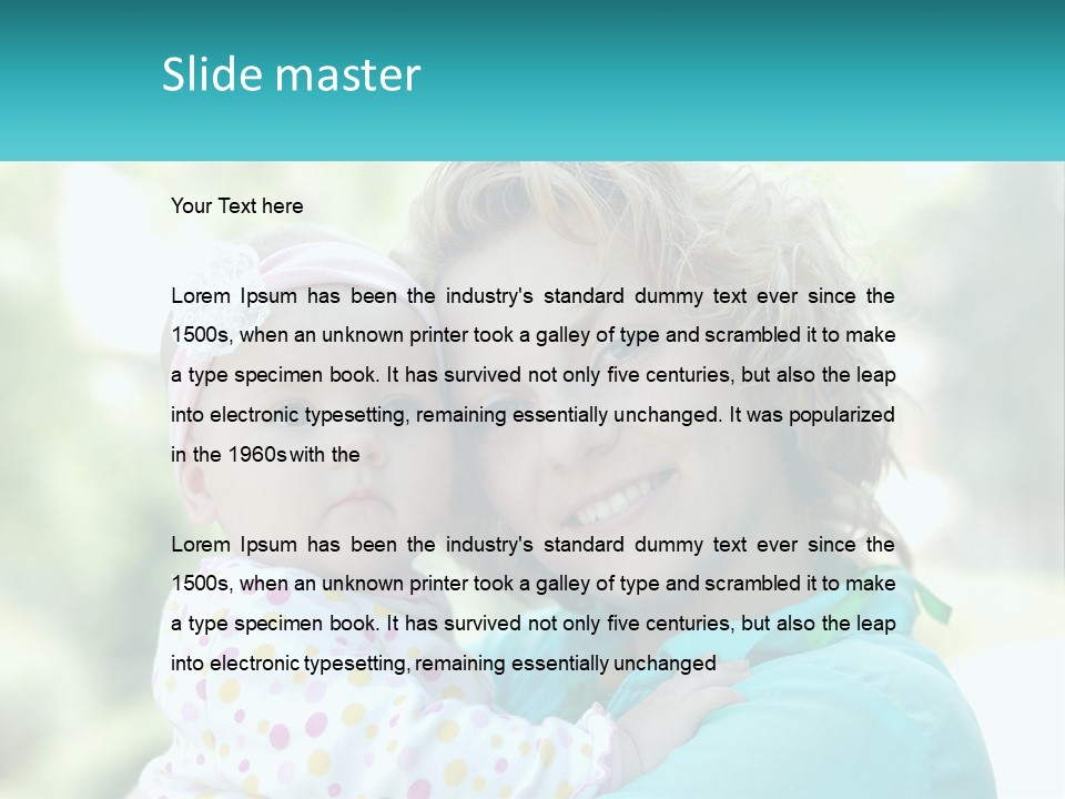 Woman With Child PowerPoint Template