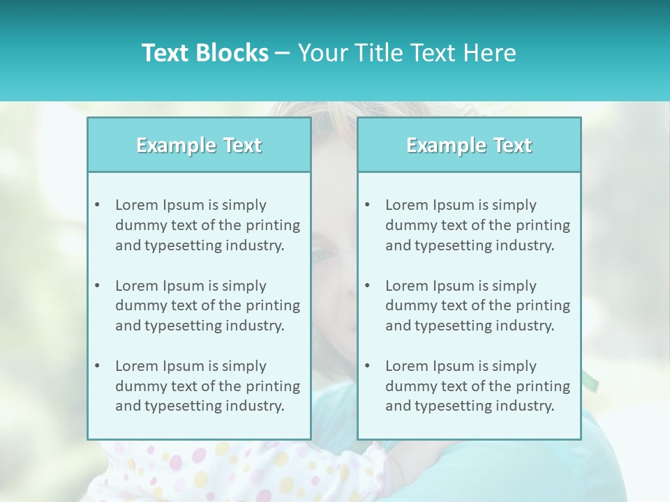 Woman With Child PowerPoint Template