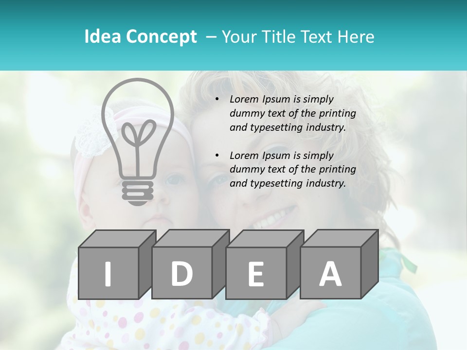 Woman With Child PowerPoint Template