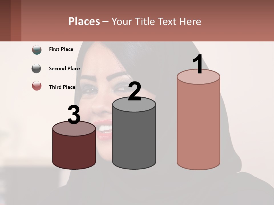 Woman In Black PowerPoint Template