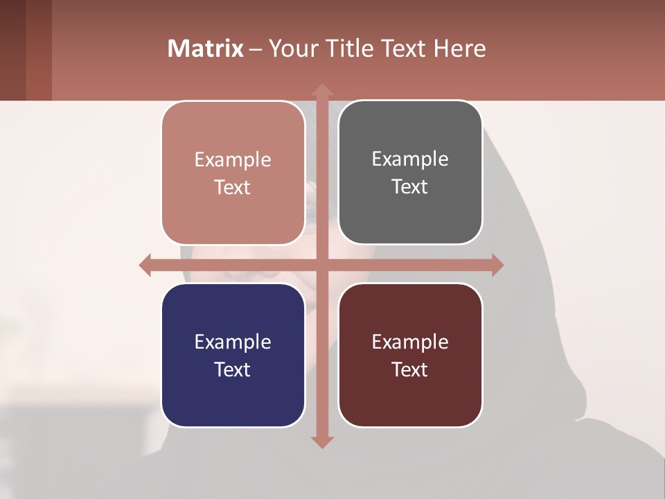 Woman In Black PowerPoint Template