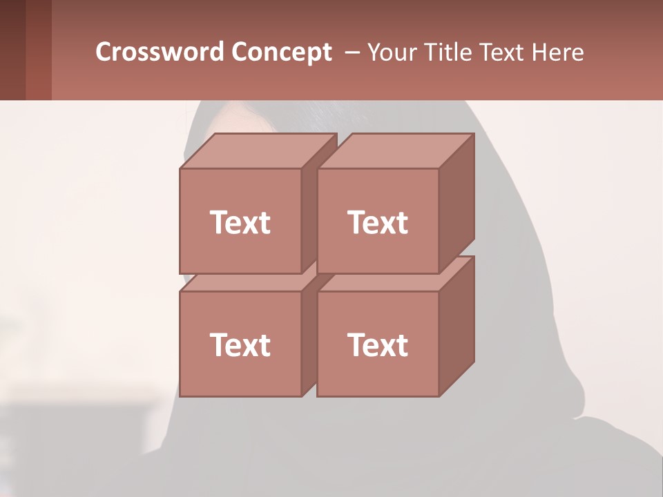Woman In Black PowerPoint Template