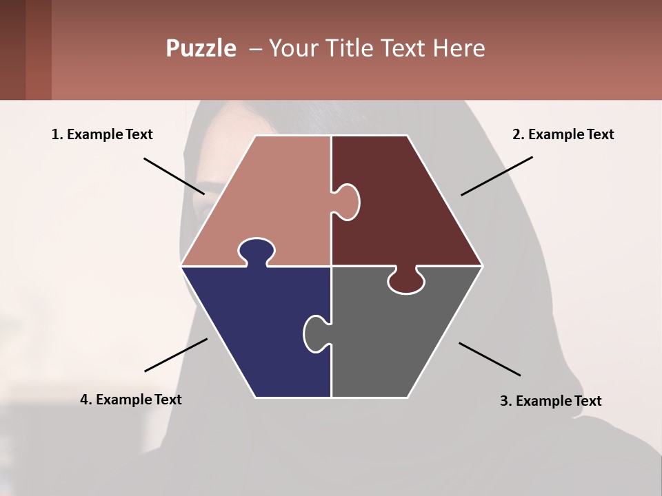 Woman In Black PowerPoint Template