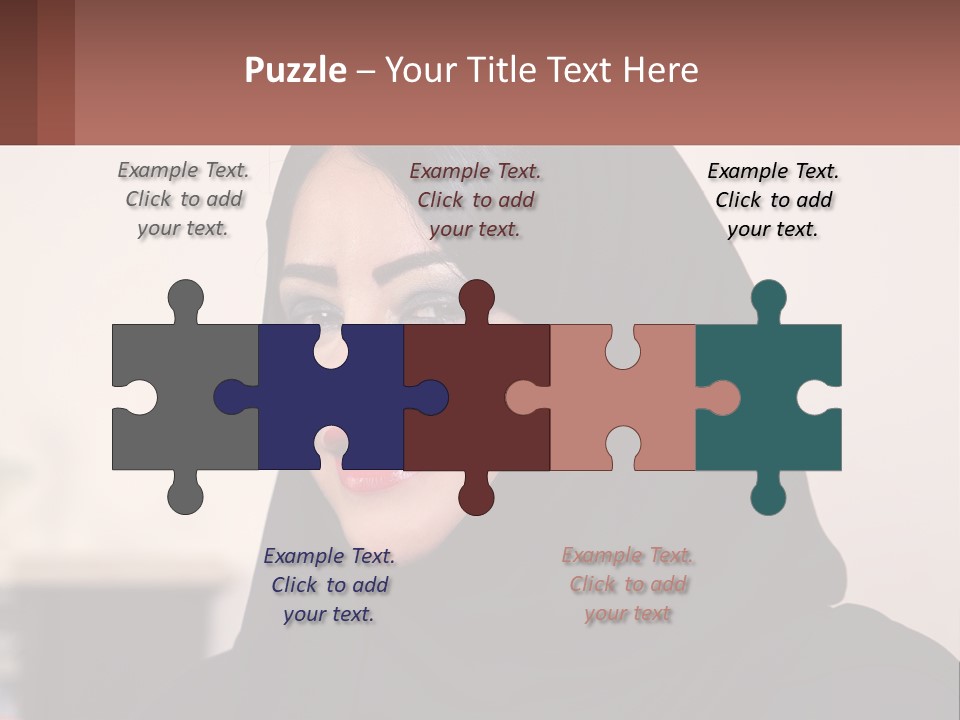 Woman In Black PowerPoint Template