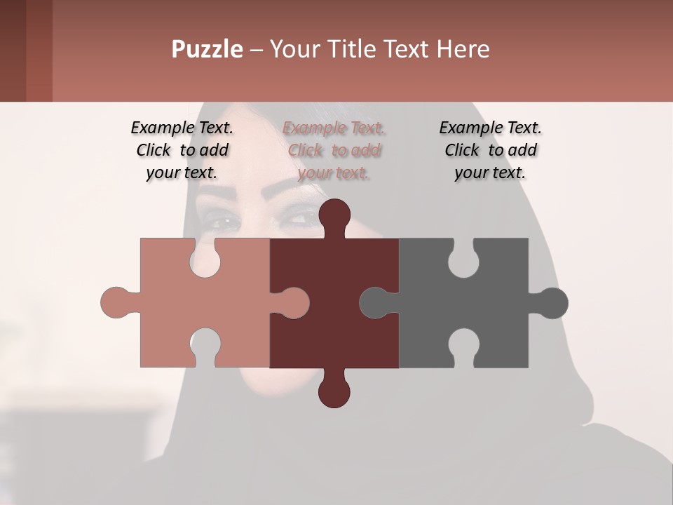 Woman In Black PowerPoint Template