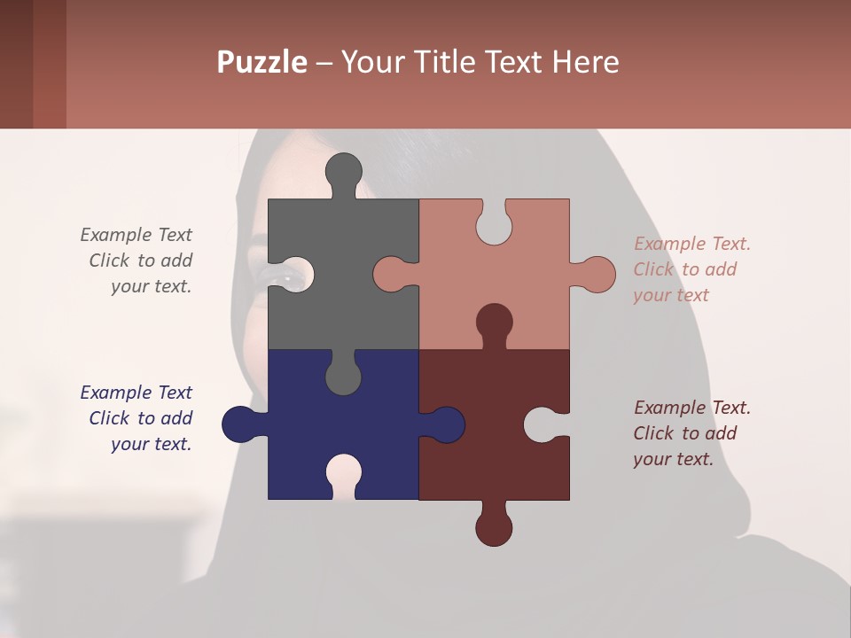 Woman In Black PowerPoint Template