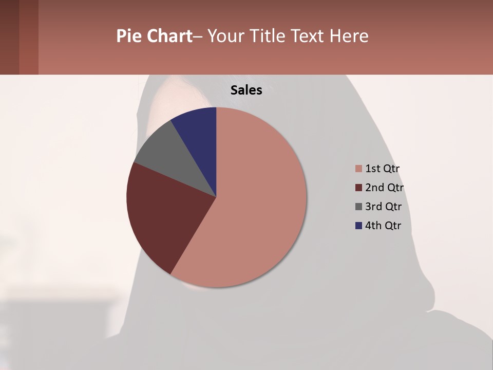 Woman In Black PowerPoint Template