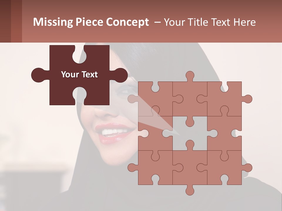 Woman In Black PowerPoint Template