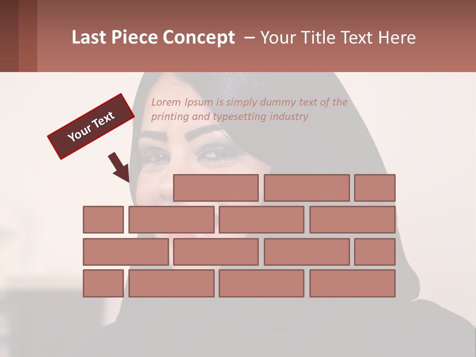 Woman In Black PowerPoint Template