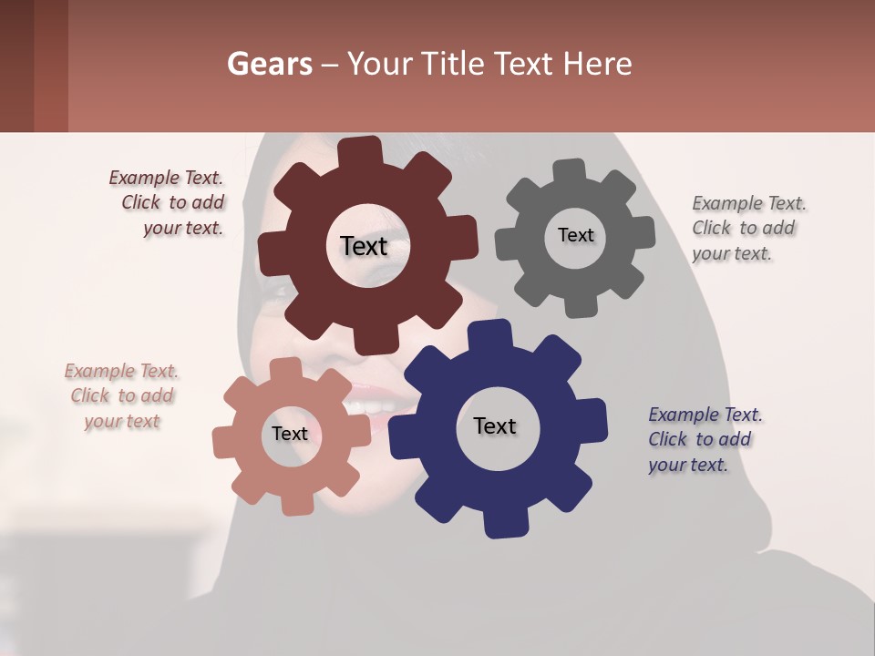 Woman In Black PowerPoint Template