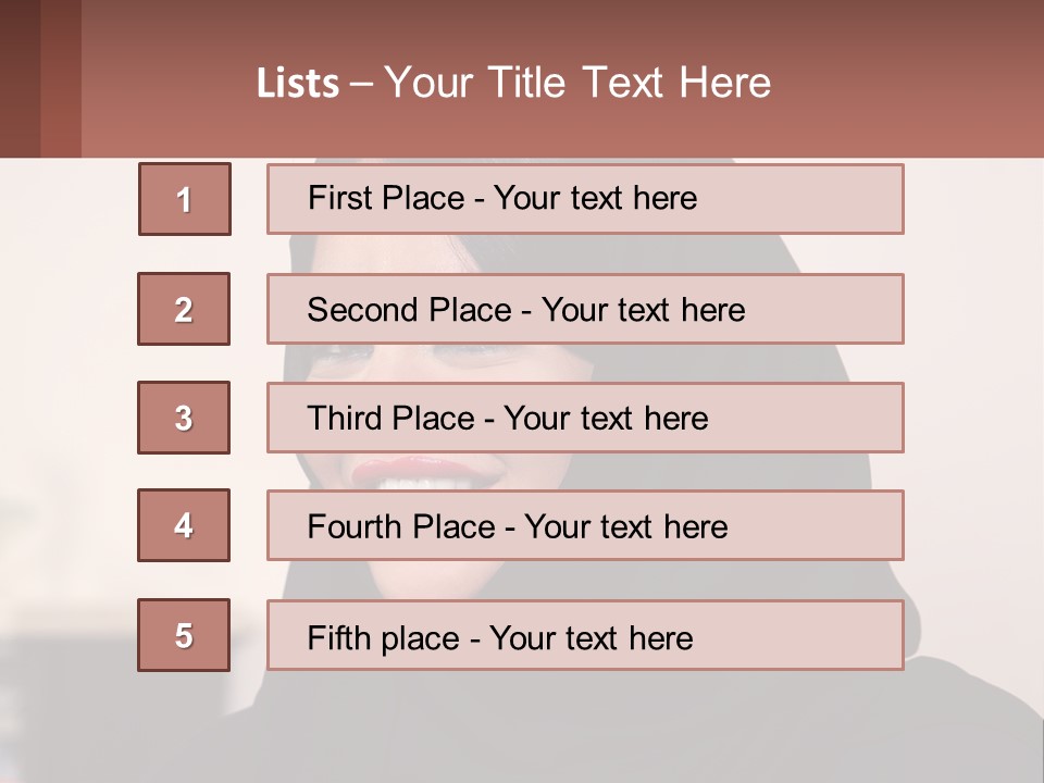 Woman In Black PowerPoint Template