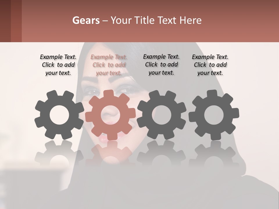 Woman In Black PowerPoint Template