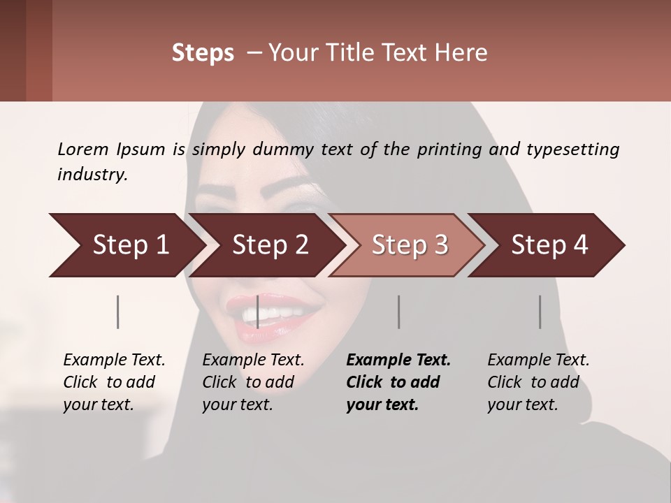 Woman In Black PowerPoint Template