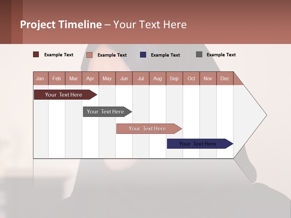 Woman In Black PowerPoint Template