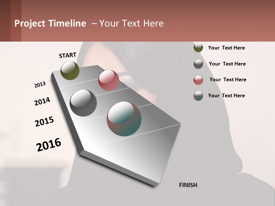Woman In Black PowerPoint Template