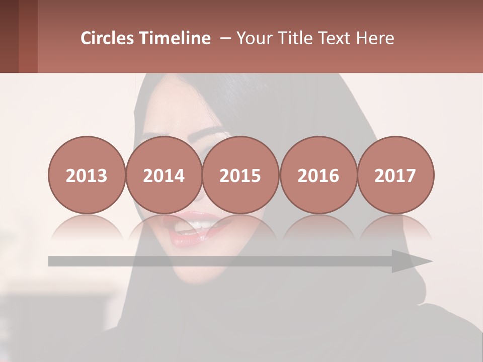 Woman In Black PowerPoint Template