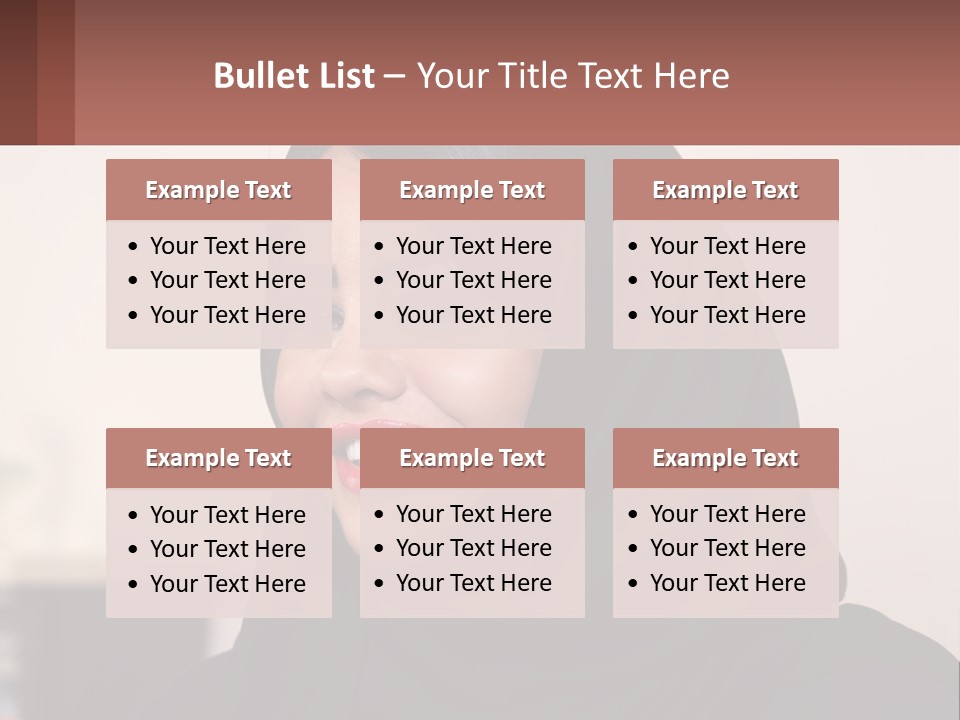 Woman In Black PowerPoint Template