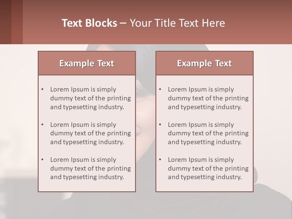 Woman In Black PowerPoint Template