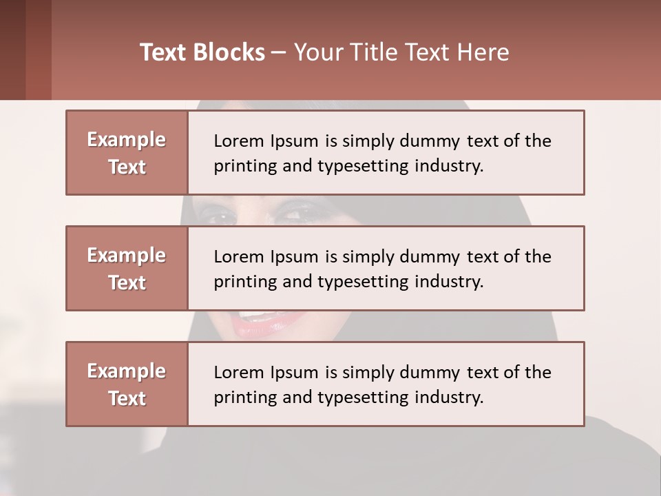 Woman In Black PowerPoint Template