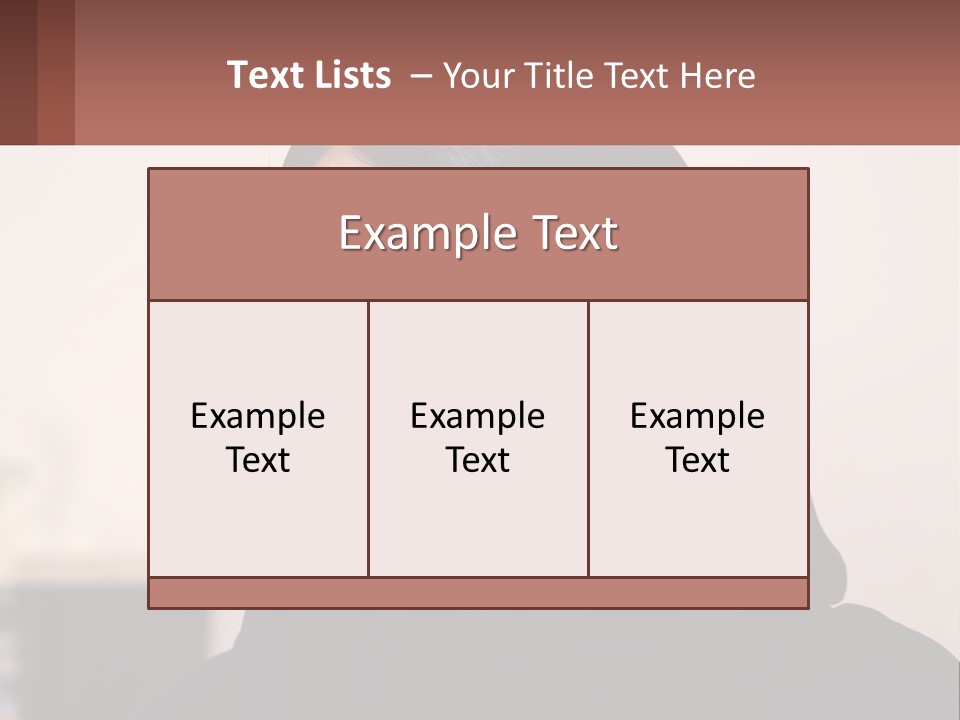 Woman In Black PowerPoint Template