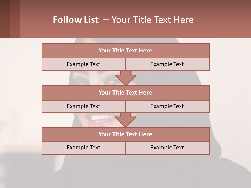 Woman In Black PowerPoint Template