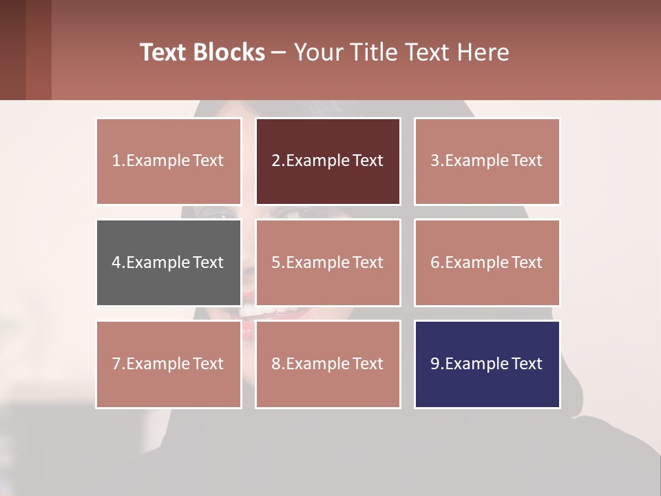 Woman In Black PowerPoint Template