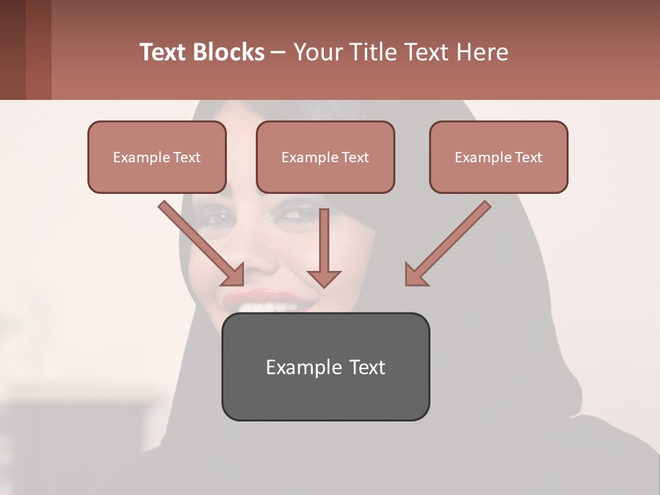 Woman In Black PowerPoint Template