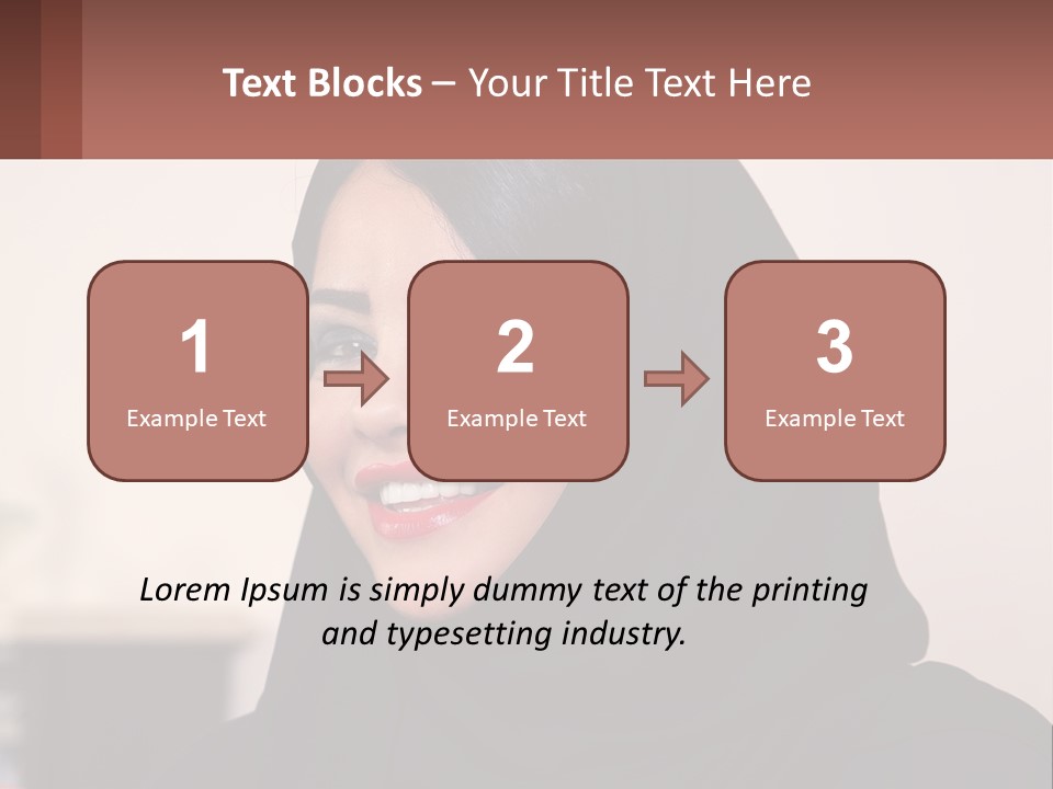 Woman In Black PowerPoint Template