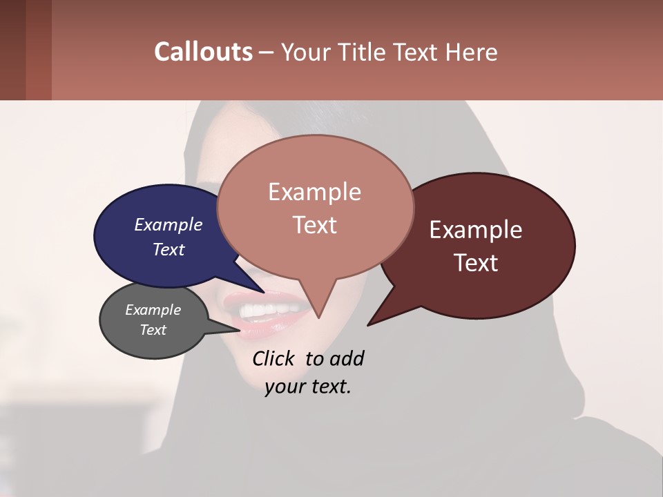 Woman In Black PowerPoint Template