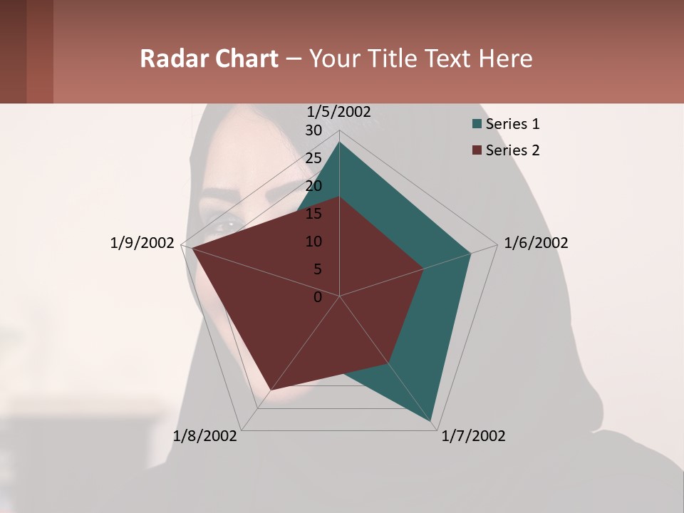 Woman In Black PowerPoint Template