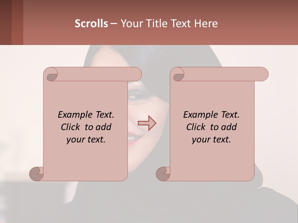 Woman In Black PowerPoint Template