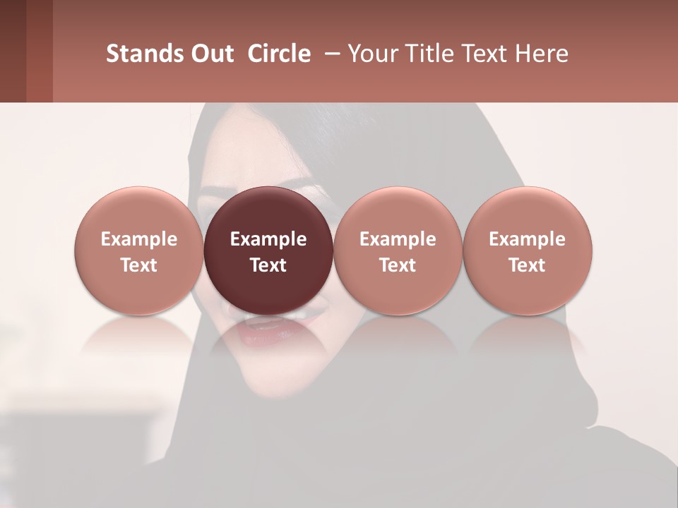 Woman In Black PowerPoint Template